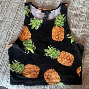 2/$15💖F21 Pineapple Racerback Crop Tank